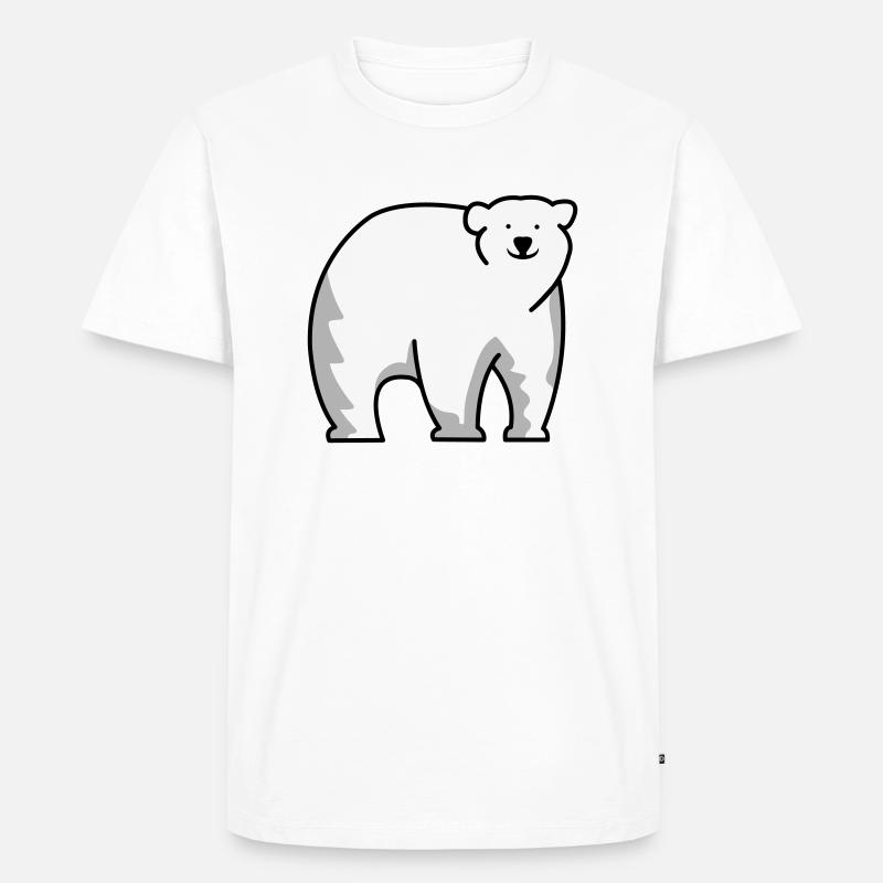 Ours blanc - T-shirt Premium bio Homme - blanc