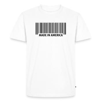 Made in America - T-shirt Premium bio Homme - blanc - Devant - Nico (187cm)