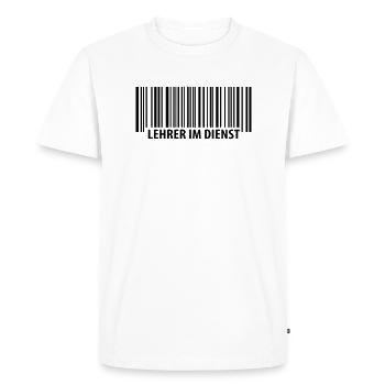 Les enseignants en service - T-shirt Premium bio Homme - blanc - Devant - Nico (187cm)