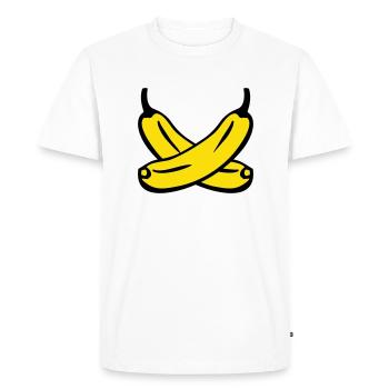 Banane - T-shirt Premium bio Homme - blanc - Devant - Nico (187cm)