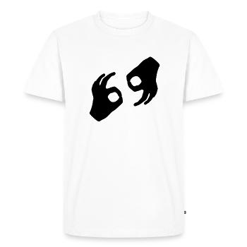 Mains 69 - T-shirt Premium bio Homme - blanc - Devant - Nico (187cm)