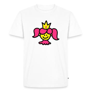 Princess with crown 3 - Men's Premium Organic T-Shirt - white - Front - Nico (187cm)