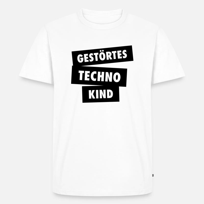 Gestoertes Technokind - Männer Premium Bio T-Shirt - Weiß