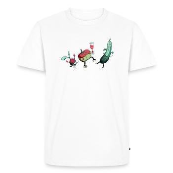 fresh veggis - Men's Premium Organic T-Shirt - white - Front - Nico (187cm)