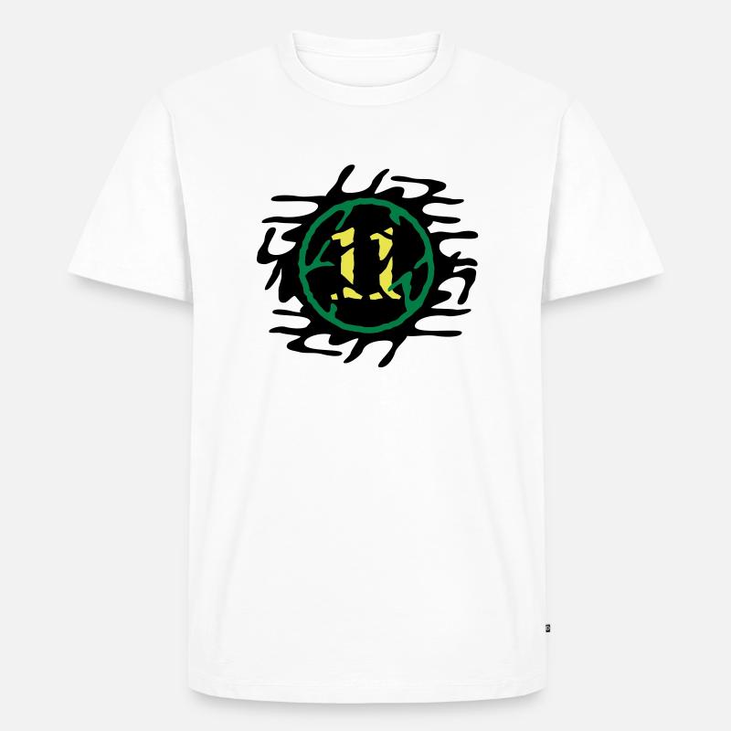 11_klecks_broken_vec_3de - Männer Premium Bio T-Shirt - Weiß