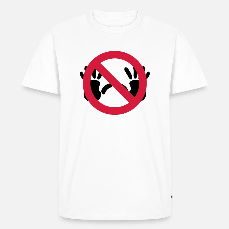 Nix grapschen SVG - Männer Premium Bio T-Shirt - Weiß