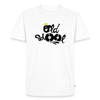 Old school - T-shirt Premium bio Homme - blanc - Devant - Nico (187cm)