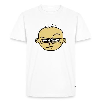 visage dessin animé comique cliparts mal furieux fou - T-shirt Premium bio Homme - blanc - Devant - Nico (187cm)