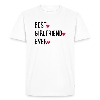 Girlfriend - Men's Premium Organic T-Shirt - white - Front - Nico (187cm)