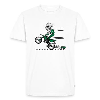 Moto plaisir de l'eau - T-shirt Premium bio Homme - blanc - Devant - Nico (187cm)