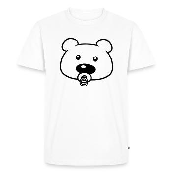 grizzly baby teddy face head pacifier suesser - Men's Premium Organic T-Shirt - white - Front - Nico (187cm)