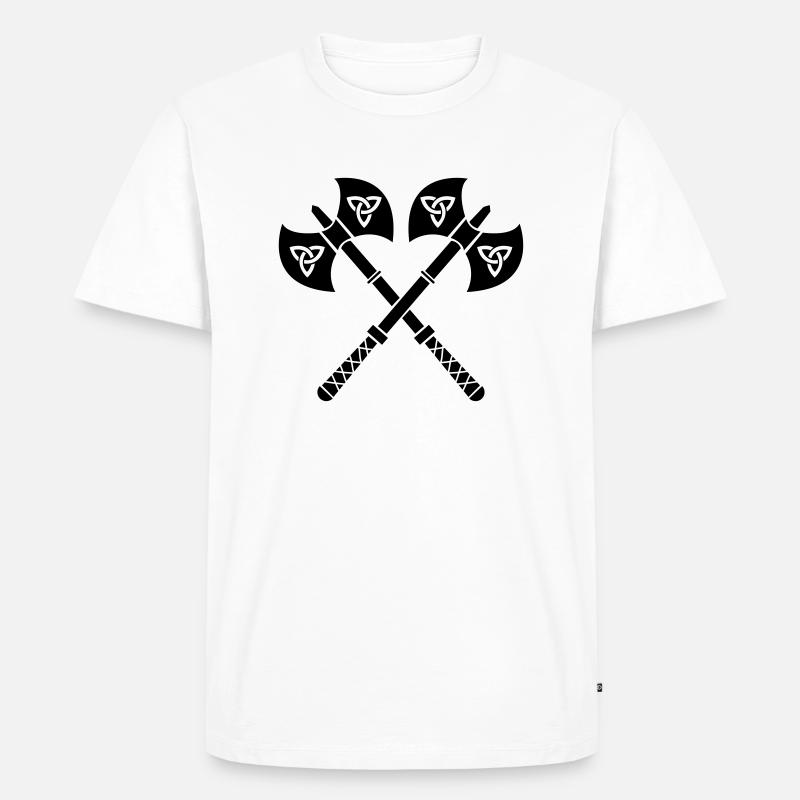 wikinger_aexte_01 - Men's Premium Organic T-Shirt - white