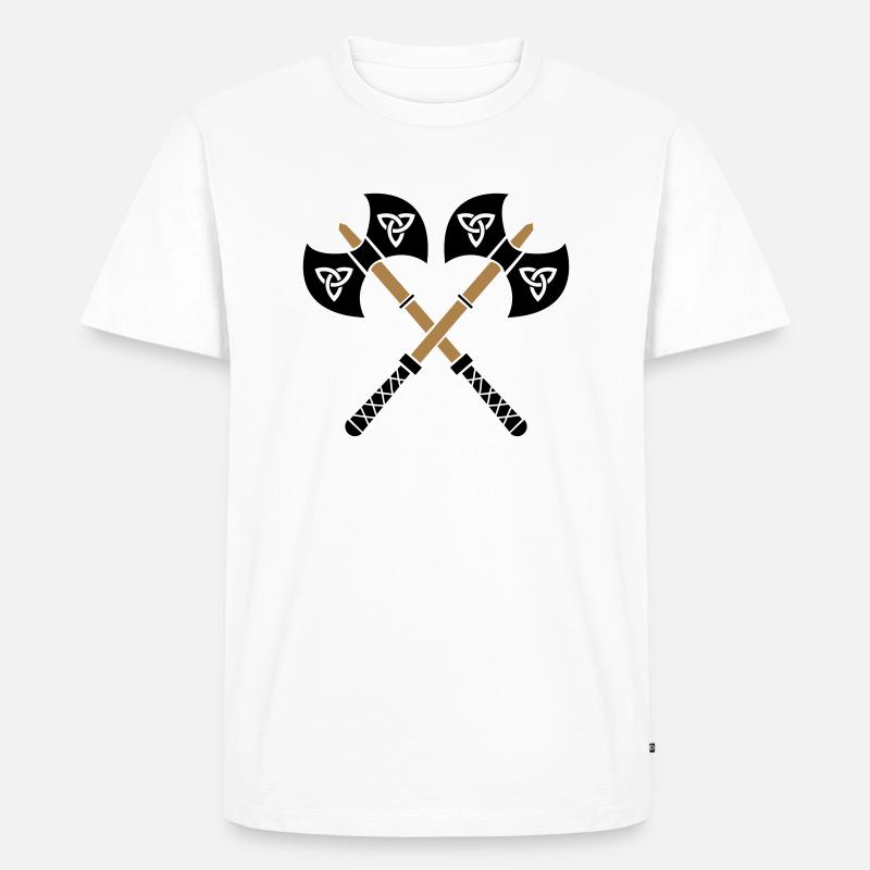 wikinger_aexte_02 - T-shirt Premium bio Homme - blanc