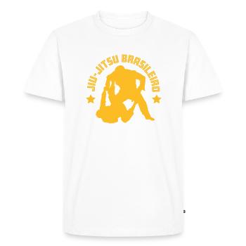 Brazilian Jiu-Jitsu Vintage - Men's Premium Organic T-Shirt - white - Front - Nico (187cm)