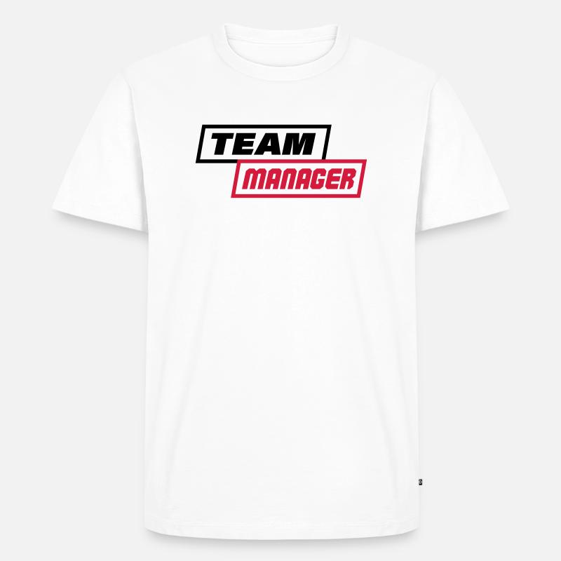 TEAM MANAGER - Männer Premium Bio T-Shirt - Weiß