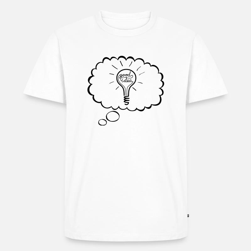 Gute Idee - Männer Premium Bio T-Shirt - Weiß