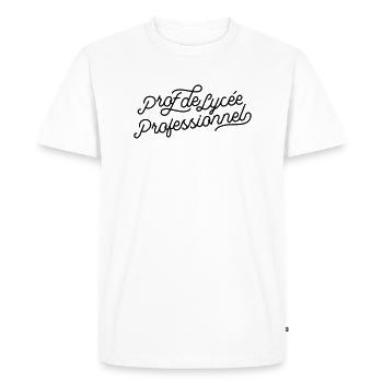 Prof de lycée professionnel - T-shirt Premium bio Homme - blanc - Devant - Nico (187cm)