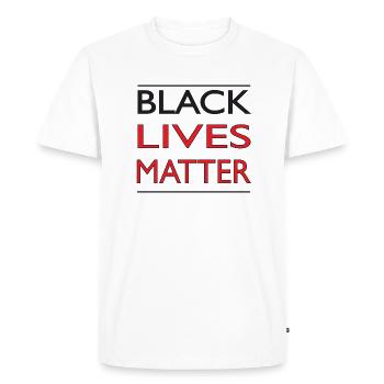 black lives matter - T-shirt Premium bio Homme - blanc - Devant - Nico (187cm)