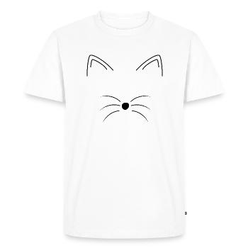 Chat - T-shirt Premium bio Homme - blanc - Devant - Nico (187cm)