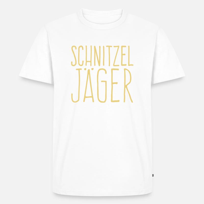 Schnitzeljäger Schnitzel Jäger - Männer Premium Bio T-Shirt - Weiß