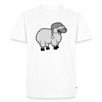 Drôle de mouton qui rit - T-shirt Premium bio Homme - blanc - Devant - Nico (187cm)
