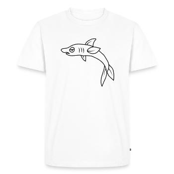 Bored Angry Fish - Men's Premium Organic T-Shirt - white - Front - Nico (187cm)