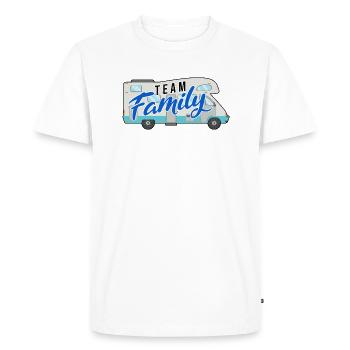 chef du département de camping familial de l’équipe parentalité - T-shirt Premium bio Homme - blanc - Devant - Nico (187cm)