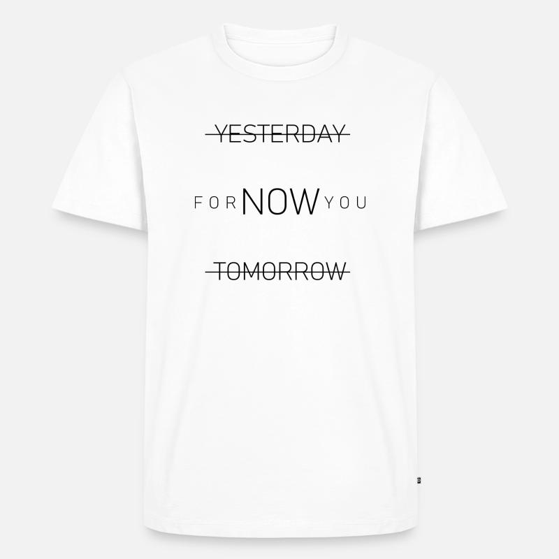 NOW Pullover - Männer Premium Bio T-Shirt - Weiß