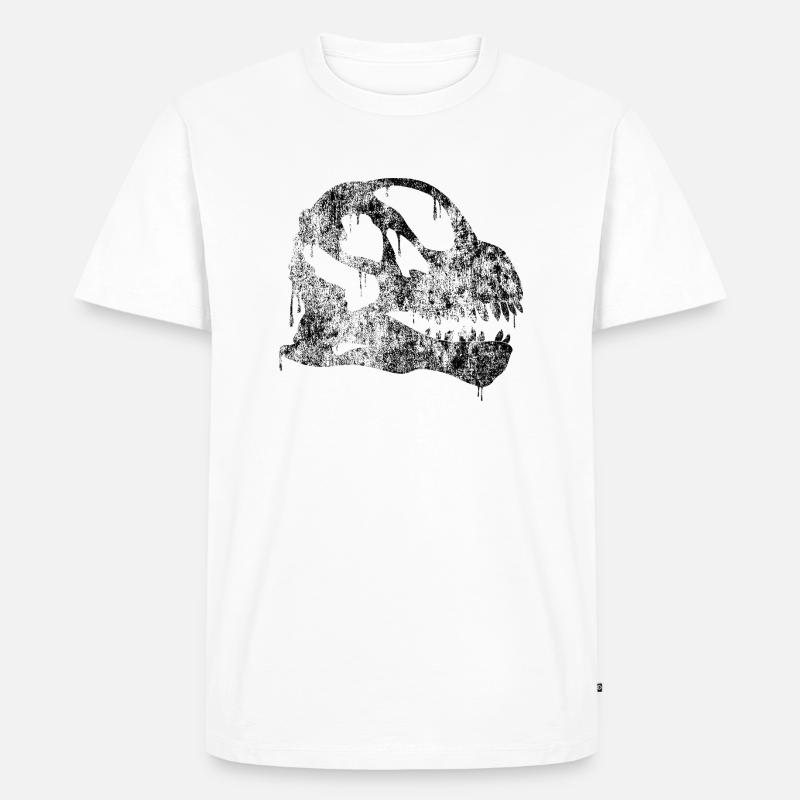 Camarasaurus-Schädel - Männer Premium Bio T-Shirt - Weiß