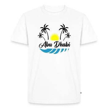 Abu Dhabi - Men's Premium Organic T-Shirt - white - Front - Nico (187cm)