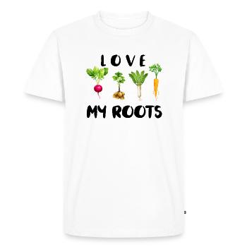 Vegetables Gardening Cute Garden Root - Men's Premium Organic T-Shirt - white - Front - Nico (187cm)