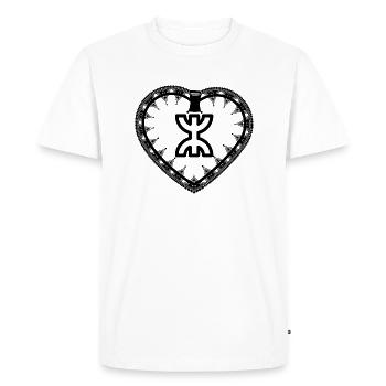 Z Imazighen (en Amulette) - T-shirt Premium bio Homme - blanc - Devant - Nico (187cm)