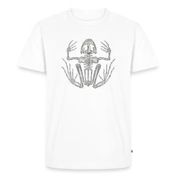 Grenouille - T-shirt Premium bio Homme - blanc - Devant - Nico (187cm)
