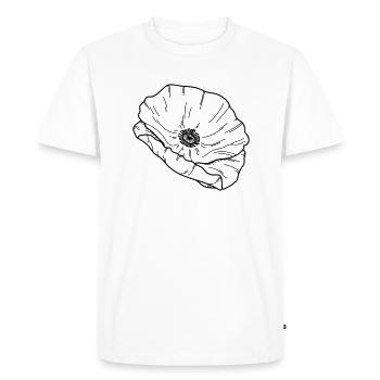 Fleur de pavot Fleur - T-shirt Premium bio Homme - blanc - Devant - Nico (187cm)
