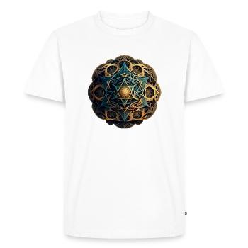 Ray Mandala - T-shirt Premium bio Homme - blanc - Devant - Nico (187cm)