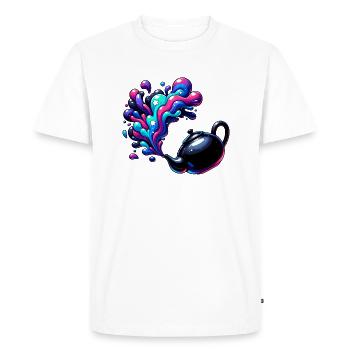 Magical Cosmic Teapot - Men's Premium Organic T-Shirt - white - Front - Nico (187cm)