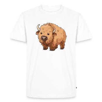 1 - Men's Premium Organic T-Shirt - white - Front - Nico (187cm)
