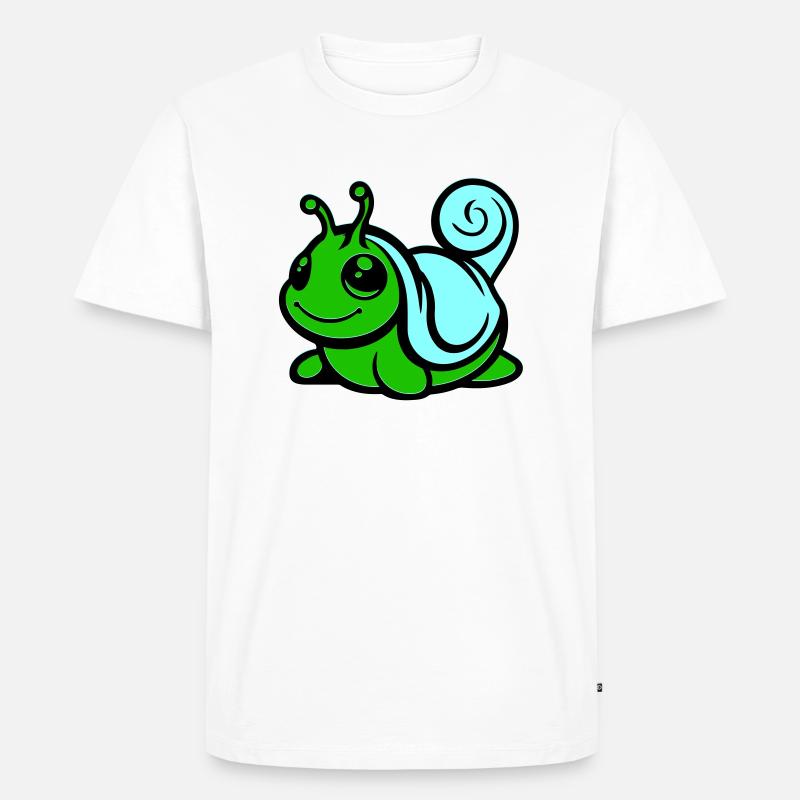 schnecke comic - Männer Premium Bio T-Shirt - Weiß