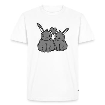 2 Bunnies Fat Friends Team Crew Surpoids Fat - T-shirt Premium bio Homme - blanc - Devant - Nico (187cm)