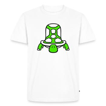 tortue mignonne mignonne grande carapace de tortue - T-shirt Premium bio Homme - blanc - Devant - Nico (187cm)