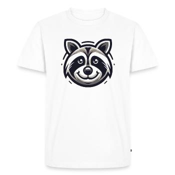Raccoon night catcher - Men's Premium Organic T-Shirt - white - Front - Nico (187cm)