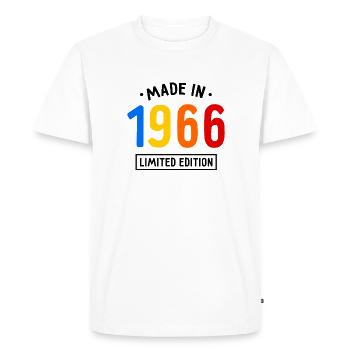 Made in 1966 - Limited Edition - Year of birth - Men's Premium Organic T-Shirt - white - Front - Nico (187cm)