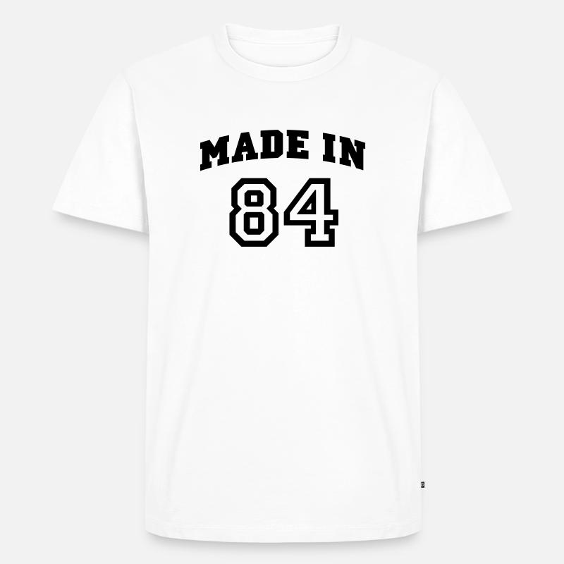 mp_madein84a - Männer Premium Bio T-Shirt - Weiß