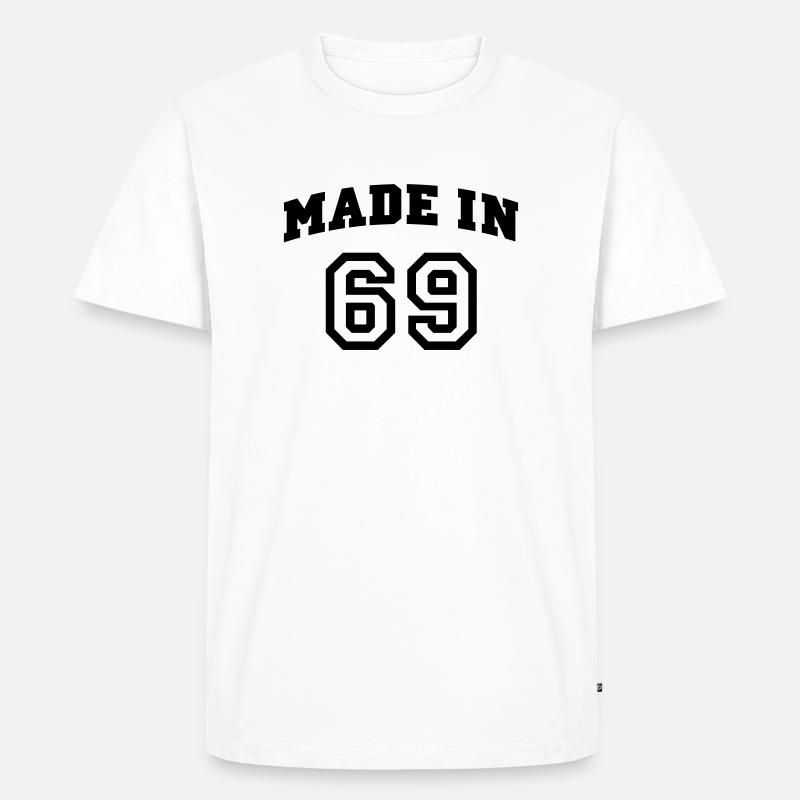 mp_madein69a - Männer Premium Bio T-Shirt - Weiß