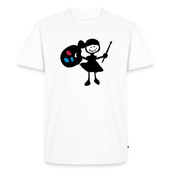 painter_girl - Men's Premium Organic T-Shirt - white - Front - Nico (187cm)