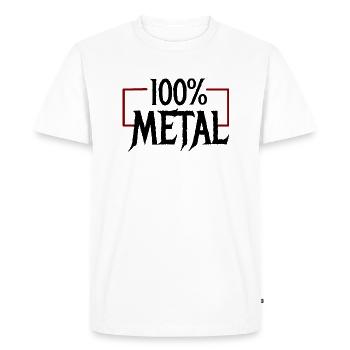 100 Heavy Metal - Men's Premium Organic T-Shirt - white - Front - Nico (187cm)