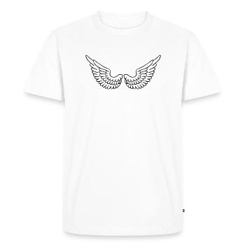 aile d'ange ailes d'oiseau , pilote d'avion - T-shirt Premium bio Homme - blanc - Devant - Nico (187cm)