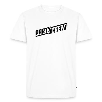 cool logo party crew amis équipe crew club design - T-shirt Premium bio Homme - blanc - Devant - Nico (187cm)