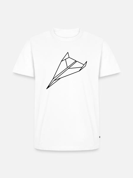 paper plane 2 to1 - Men's Premium Organic T-Shirt - white