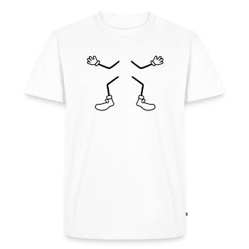 legs arms feet foot shoes gloves comic c - Men's Premium Organic T-Shirt - white - Front - Nico (187cm)